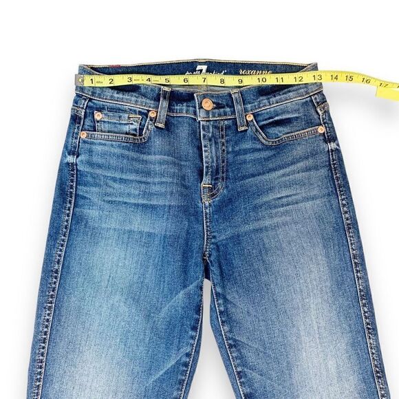 7 For All Mankind Roxanne Ankle Cropped Jean with Diagonal Hem Women’s - Size 25 - Picture 10 of 15